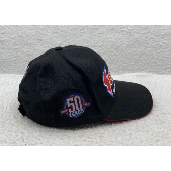 Summit Racing Baseball Hat Mens Hook Loop OSFM Black Red American Flag Dad Cap - Picture 4 of 6